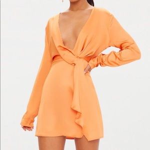 Tangerine 🍑 Silk Dress